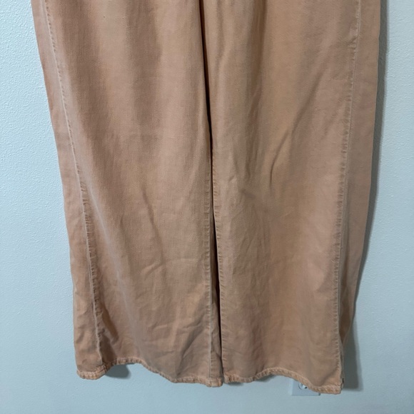 Anthropologie Pilcro Adi Wide Leg Flare Pants Sandstone Orange Drawstring-Large - Picture 5 of 12